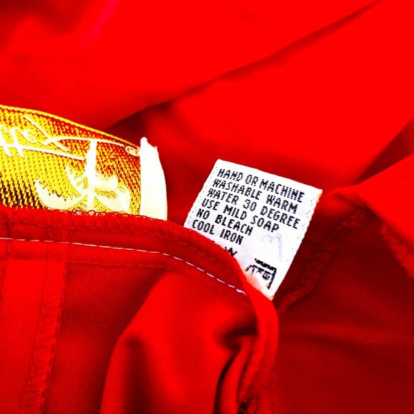 Vintage 1980's GOTTEX Red Open Front Full Swing Jacket Kimono Topper Womens S P - Picture 7 of 14